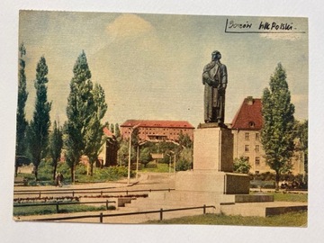 Pocztówka Gorzów Wlkp. Pomnik Mickiewicza lata 60