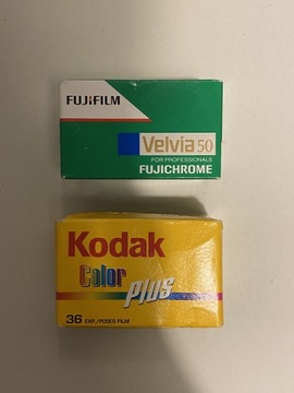 Filmy Kodak Colorplus Fuji Velvia klisze 35mm