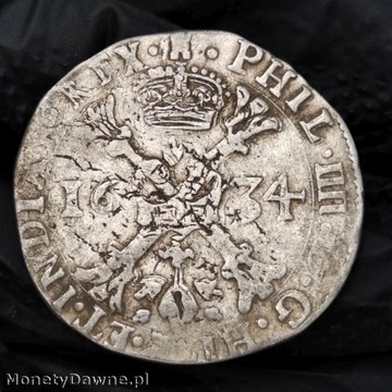 patagon (talar zbożowy) 1634, Tournai , Filip IV