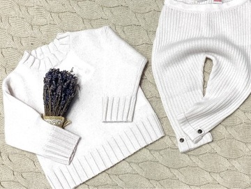 Sweter/ bluzka z kaszmiru 100% Biała, r86 Zara