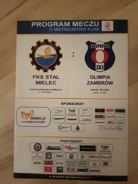 Program Stal Mielec - Olimpia Zambrów 2015/16