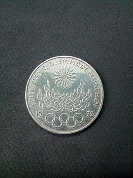 Moneta 10 Marek (d) Bundesrepublik Ag 1972r.