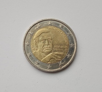 2 euro 2018 D Niemcy - Helmut Schmidt