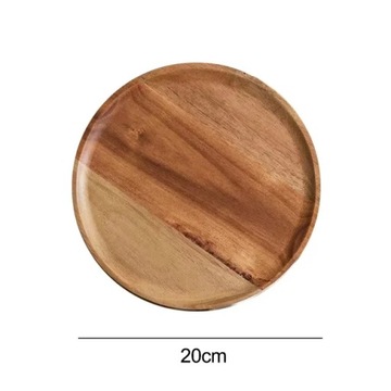 Drewniany talerz o średnicy 20cm