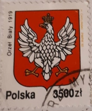 Znaczek pocztowy stemplow. Polska Orzeł Biały 1919