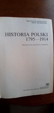 HISTORIA POLSKI 1795-1914 K. GRONIKOWSKI