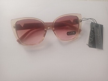 Okulary przeciwsłoneczne damskie różowe UV-400