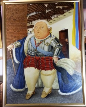 obraz inspirowany F. Botero "Ludwik VI"