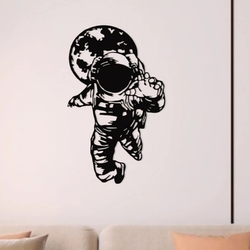Astronauta, Kosmos, Kosmonauta. Obraz z drewna