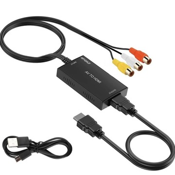 KONWERTER RCA NA HDMI Z KABLEM HDMI