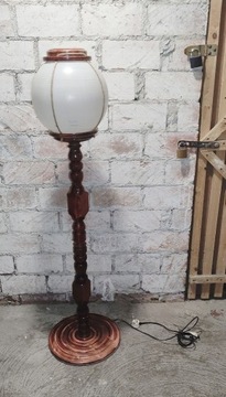 Lampa stojąca drewniana 140 cm