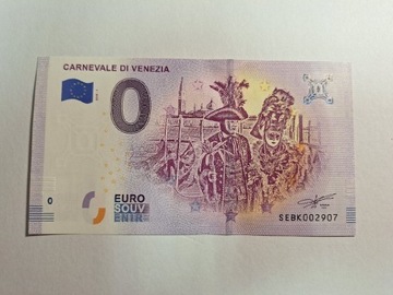 Banknot 0 Euro Carnevale di venezia - Włochy 2019r