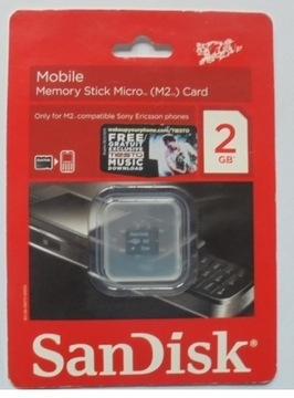  MEMORY STICK MICRO CARD SANDISK M2  2GB NOWA