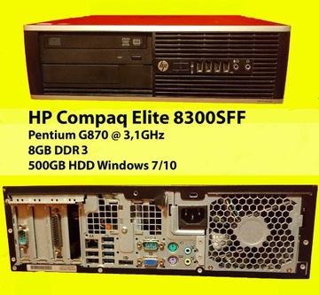 HP 8300 Pentium G870 8GB DDR3 500GB Win10 PRO