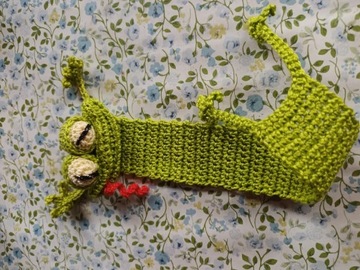 Żaba zielona na szydełku 