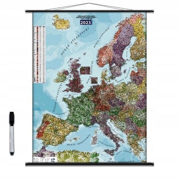 Europa Kodowo-drogowa Mapa Ścienna 200cmx150cm XXL