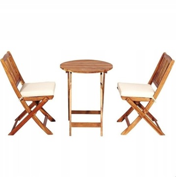 Komplet mebli rattanowych stolik +2 krzesła