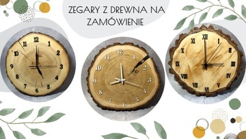 Personalizowane zegary z plastra drewna