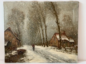 Dutch village by Gustav Pynaert