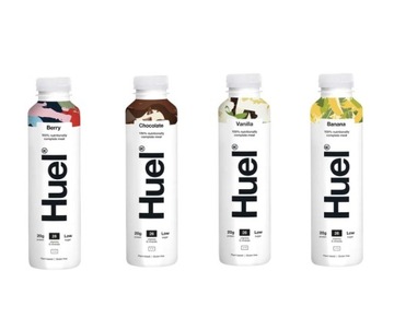 HUEL Drink x4 banan,czekolada,wanilia i jagoda