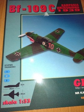 Model kartonowy GPM Messerschmitt Bf 109 C