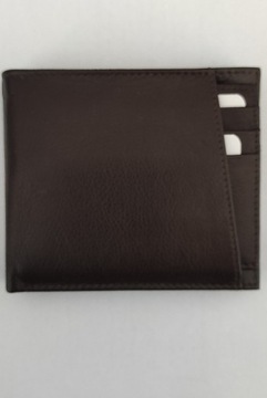Skórzany portfel męski - brązowy