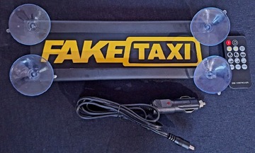 Tablica LED FakeTAXI na szybe do samochodu 12V