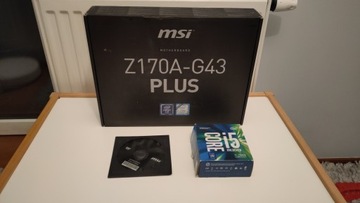 Płyta główna MSI Z170A G43 PLUS + i5 7600k