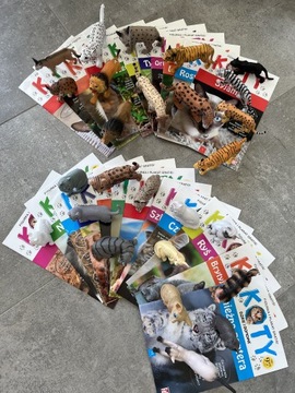 Kolekcja Koty dzikie i domowe figurki + gazetki 24