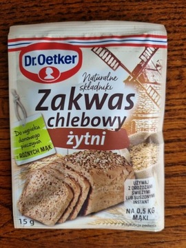 Zestaw - 69 sztuk - Zakwas chlebowy żytni Dr Oetker15g, ważność: 08/2024