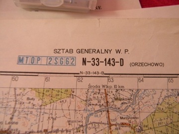 Mapa topograficzna N-33-143-D Orzechowo 1 :50 000