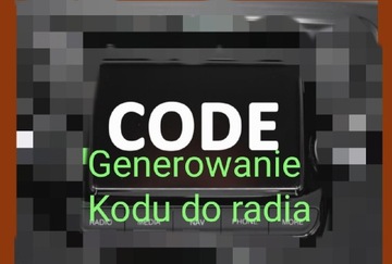 Kod do Radia samochodowego każdy model 