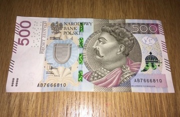 Banknot 500 zł 666