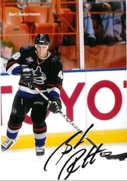 Robertsson Bert hokej na lodzie NHL autograf 