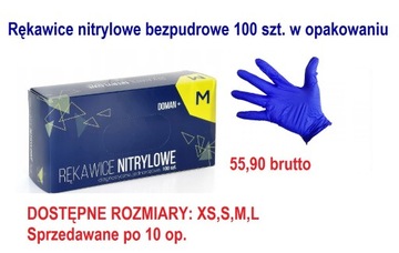 Rękawice nitrylowe 100 szt.  DOMAN