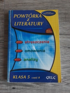 Opracowania lektur szkolnych Powtórka z literatury GREG szkoła podstawowa