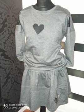 Komplet spódnica z bluzą bawełniana z tiulem M