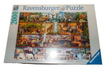 NOWE Puzzle 2000 Ravensburger Biblioteka Zwierzęta