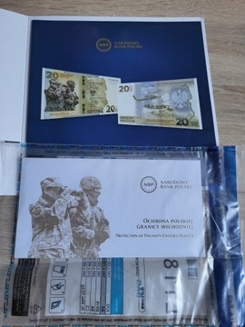20 zł Ochrona Polskiej Granicy Wsch-2 szt +folder