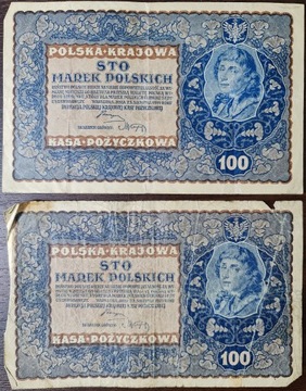 2 x Banknot 100 Marek Polskich 