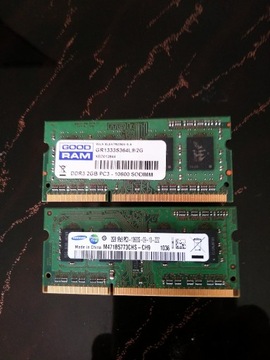 Pamięć RAM 2x2GB  DDR3 10600