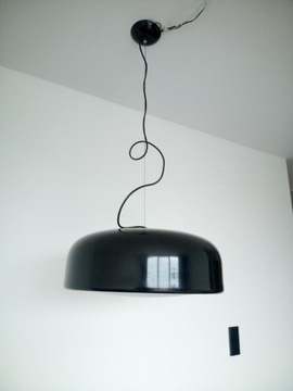 Lampa duża czarna metalowa wisząca 50x17