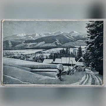 Widok z Gubałówki na Zakopane 1914