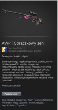 AWP | Gorączkowy sen do gry Counter Strike 2 | MW