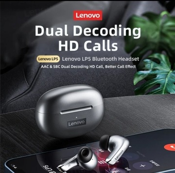 oryginalny Lenovo LP5 bezprzewodowe słuchawki