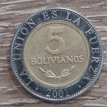 /057/  Boliwia 5 bolivianos 2001