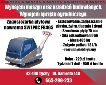 Wynajem zagęszczarki  rewersyjnej SWEPAC FB465