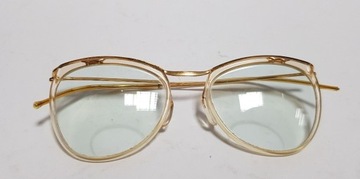 Vintage francuskie oprawki okulary AMOR złoto 18K 