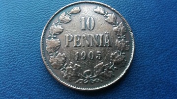Finlandia 10 pennia 1905
