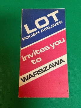 LOT. Mapa miasta Warszawa 1976. Stan Bardzo dobry.